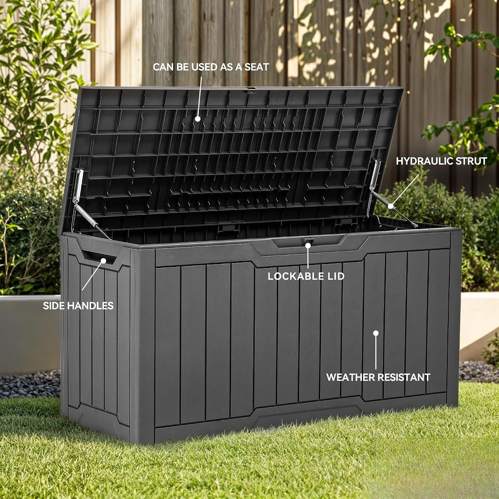 80 Gallon Lockable Waterproof Outdoor Storage Box