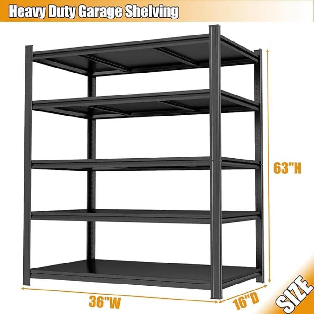 Adjustable Heavy Duty 5-Tier Metal Shelf