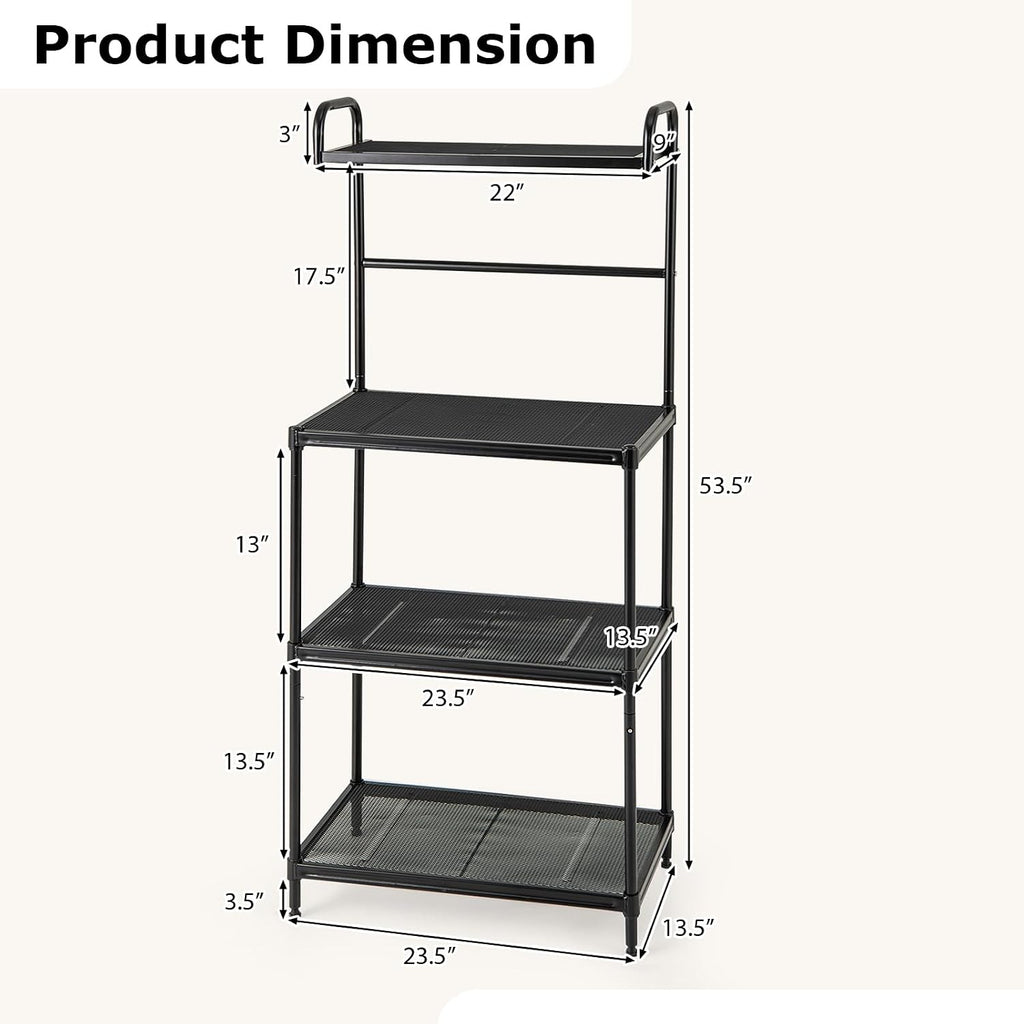 4-Tier Metal Kitchen Storage Stand