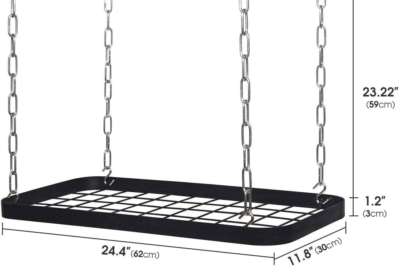 Wall Mount Kitchen Pot Storage Rack