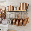 Wood Wall Mount Pot Hanging Rack