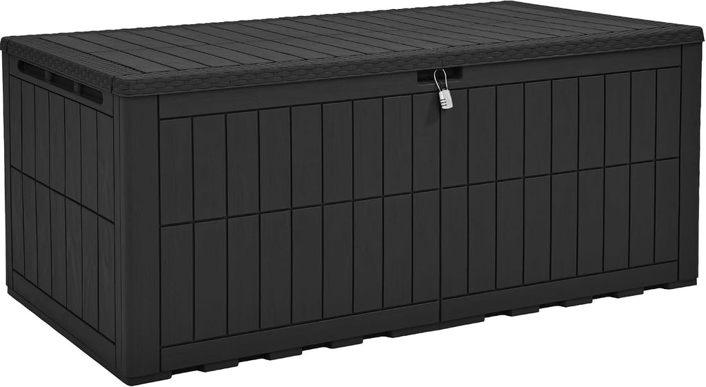 110 Gallon Lockable Multifunctional Outdoor Storage Bench