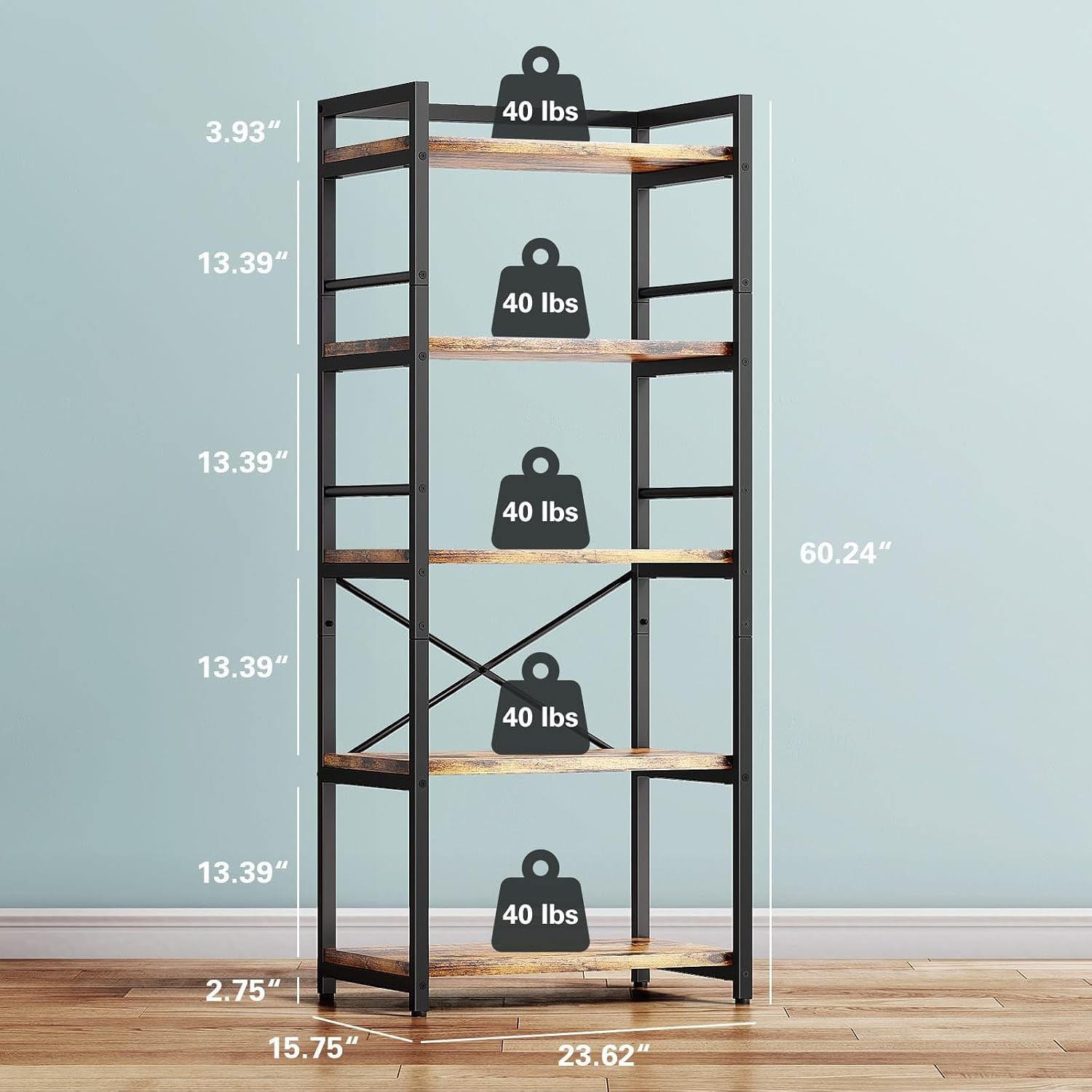 5-Tier Space Saving Kitchen Storage Rack