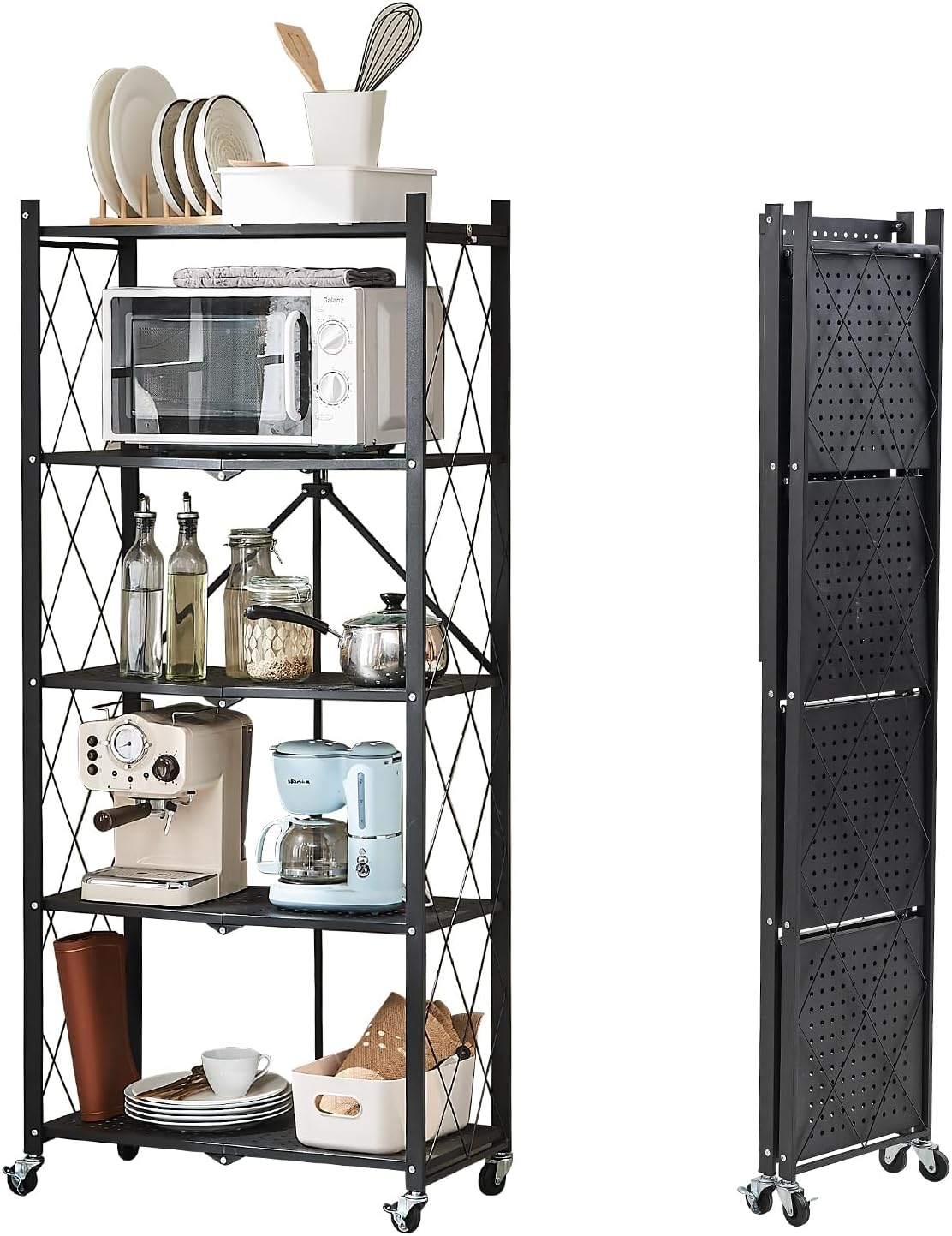 Foldable Wheeled Heavy Duty Storage Shelf