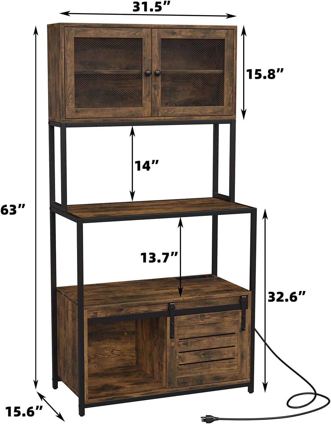 6-Tier Kitchen Storage Rack With Cabinet