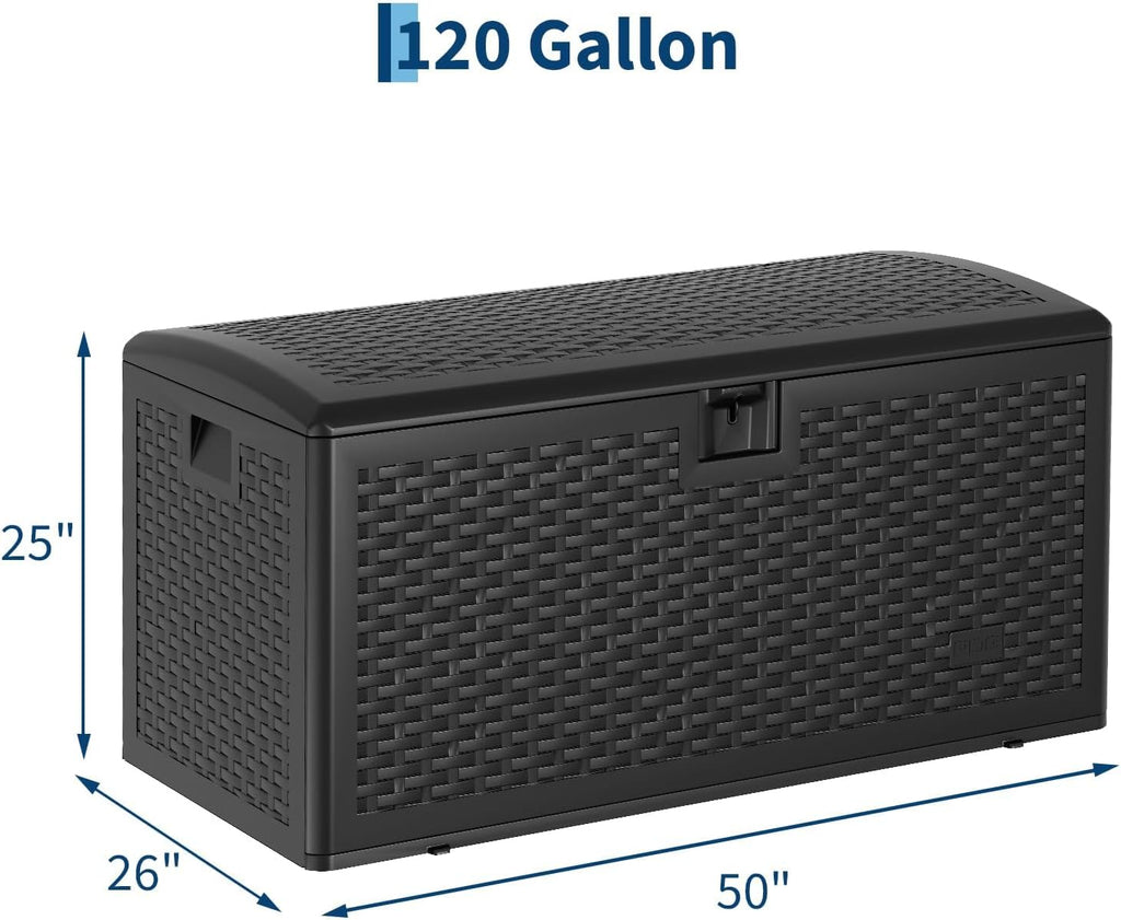 Black 120 Gallon Hydraulic Rod Storage Box