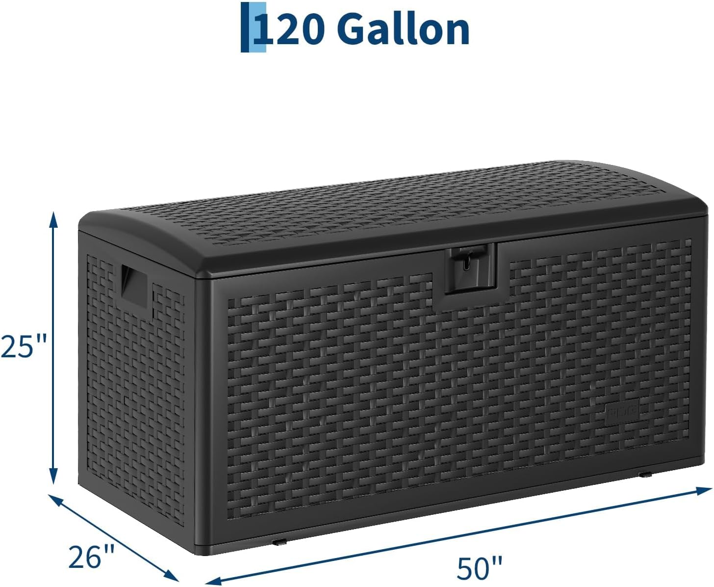 Black 120 Gallon Hydraulic Rod Storage Box