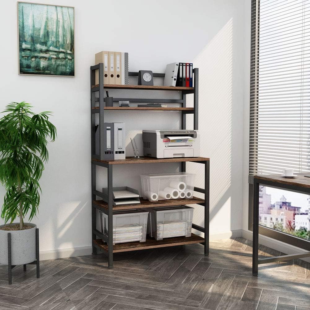 5-Tier Kitchen Storage Rack With Hutch