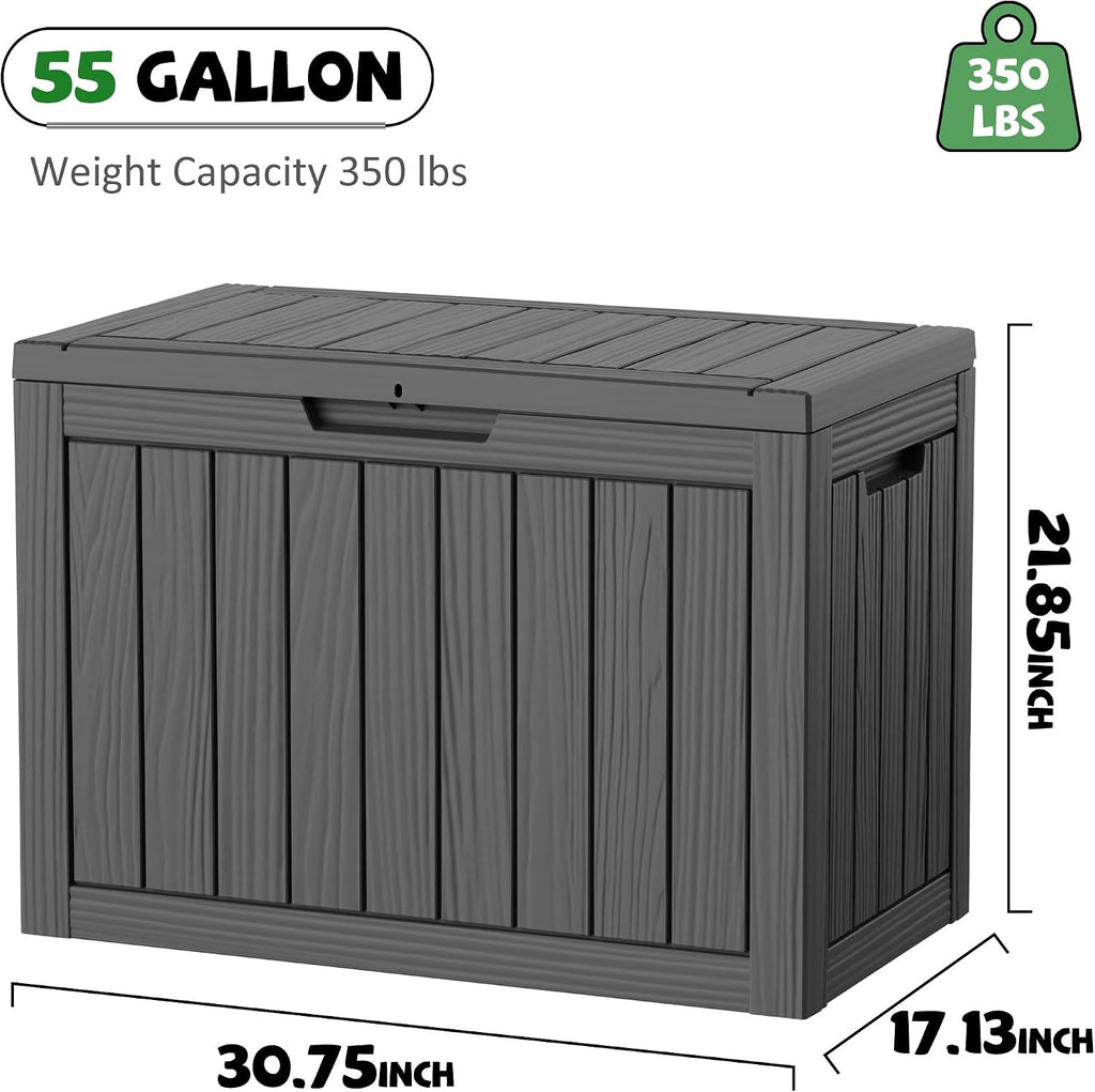 55 Gallon Weatherproof Lockable Outdoor Storage Box