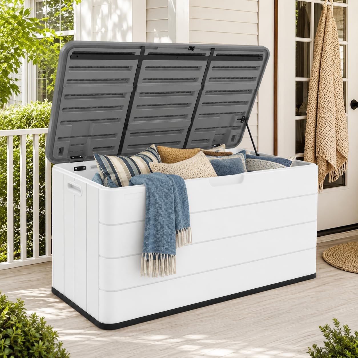 110 Gallon HDPE Waterproof Outdoor Storage Box