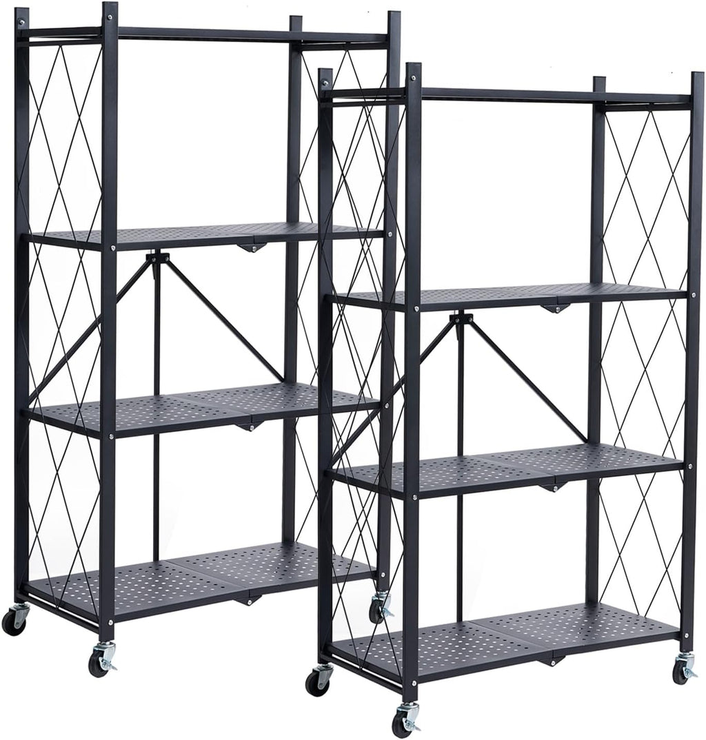 Foldable Wheeled Heavy Duty Storage Shelf