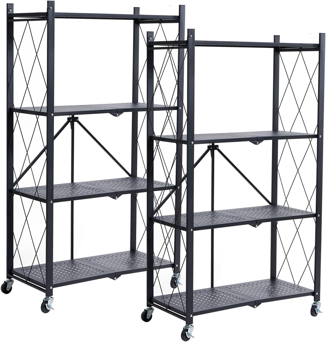 Foldable Wheeled Heavy Duty Storage Shelf