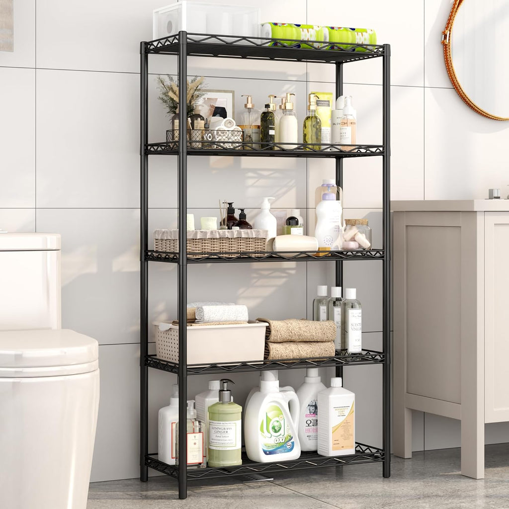 Wide 5-Tier Metal Storage Organizer