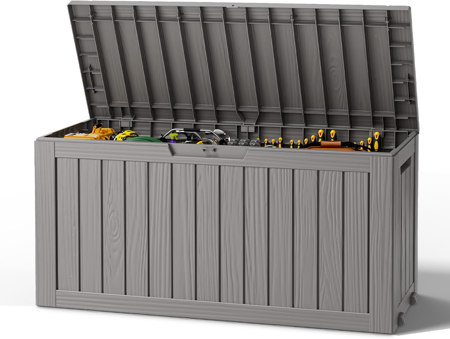 Grey 85 Gallon Lockable Waterproof Storage Box