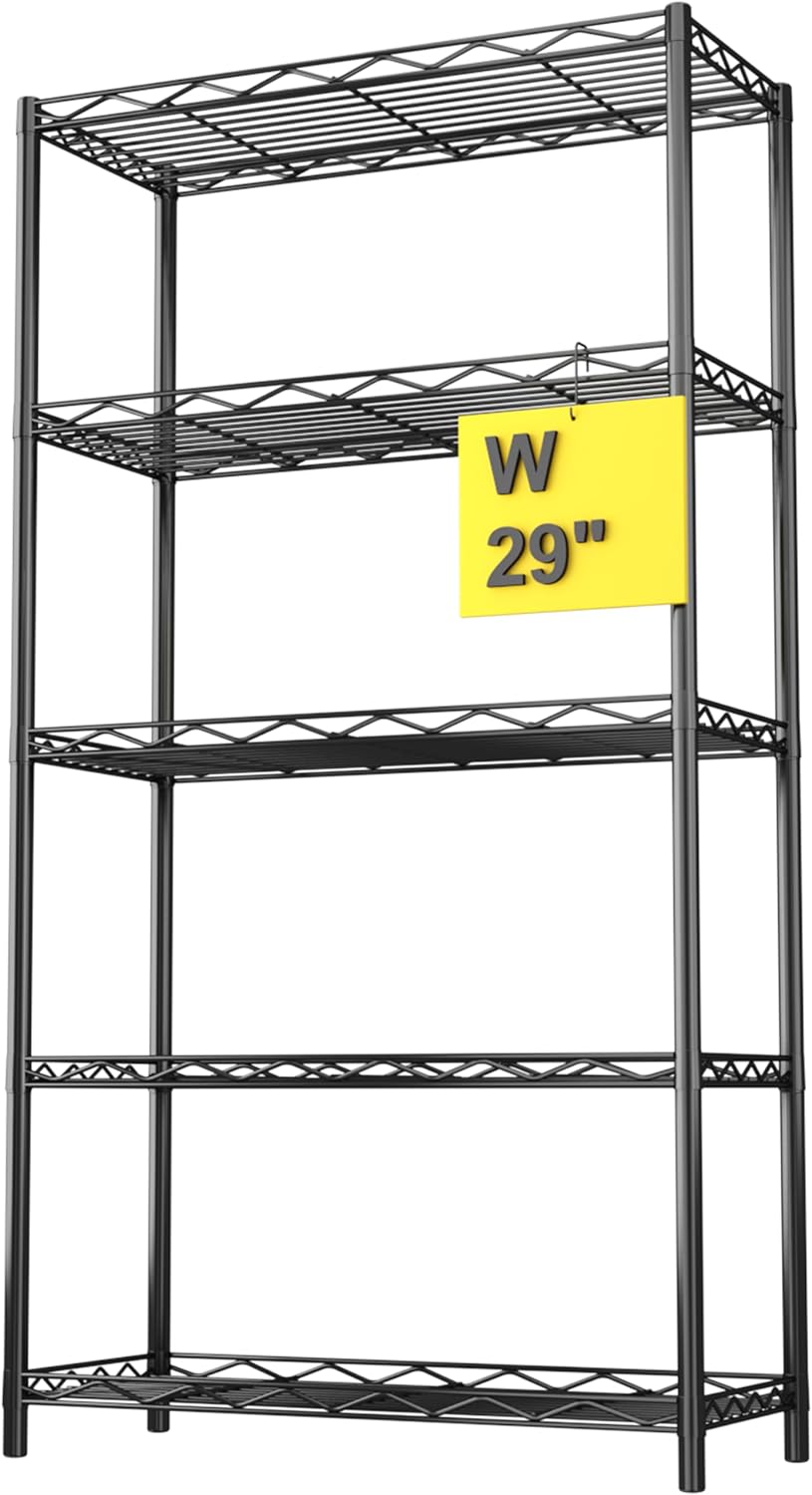 Wide 5-Tier Metal Storage Organizer