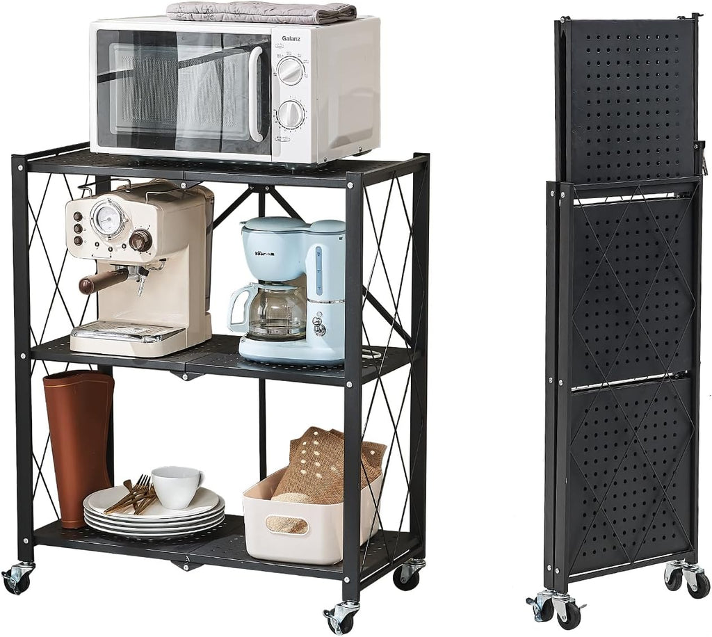 Foldable Wheeled Heavy Duty Storage Shelf