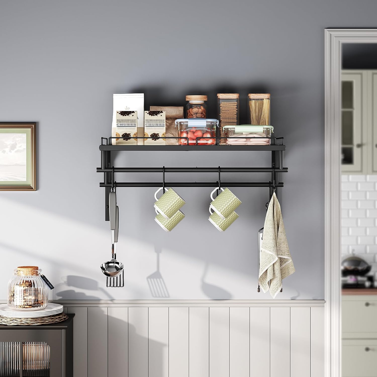 Wall Mounted Kitchen Cookware Rack