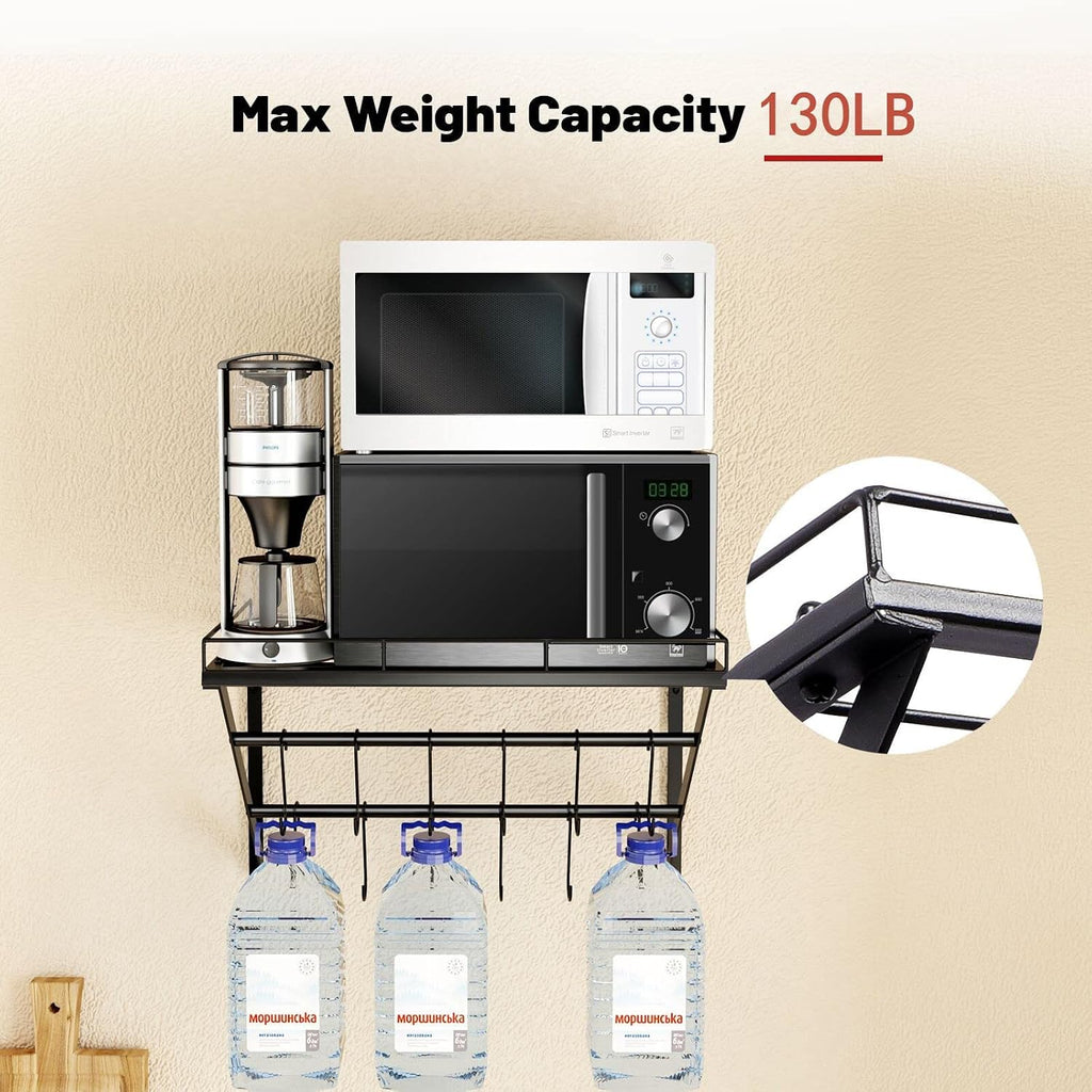 2-Tier Wall Mount Pot Organizer Rack