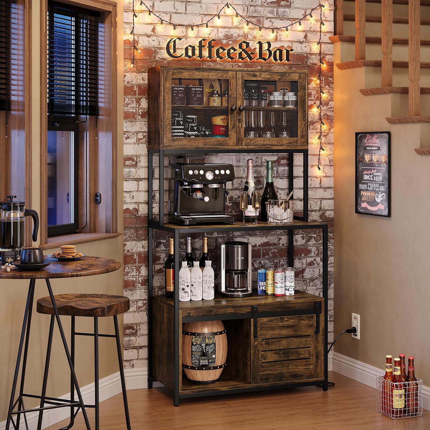 6-Tier Kitchen Storage Rack With Cabinet