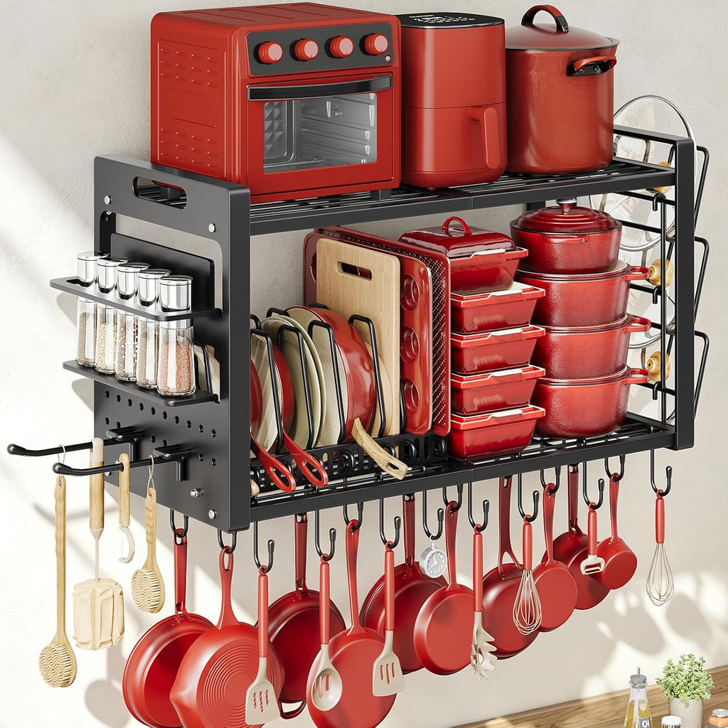 Heavy Duty Metal Wall Mount Pot Rack