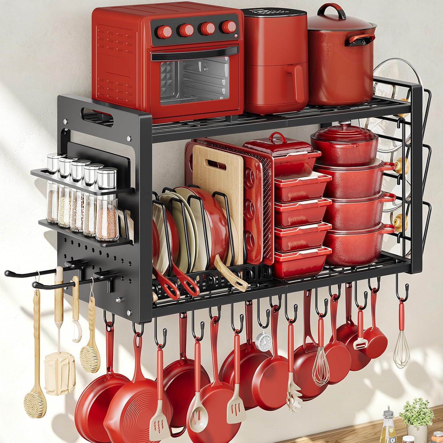Heavy Duty Metal Wall Mount Pot Rack