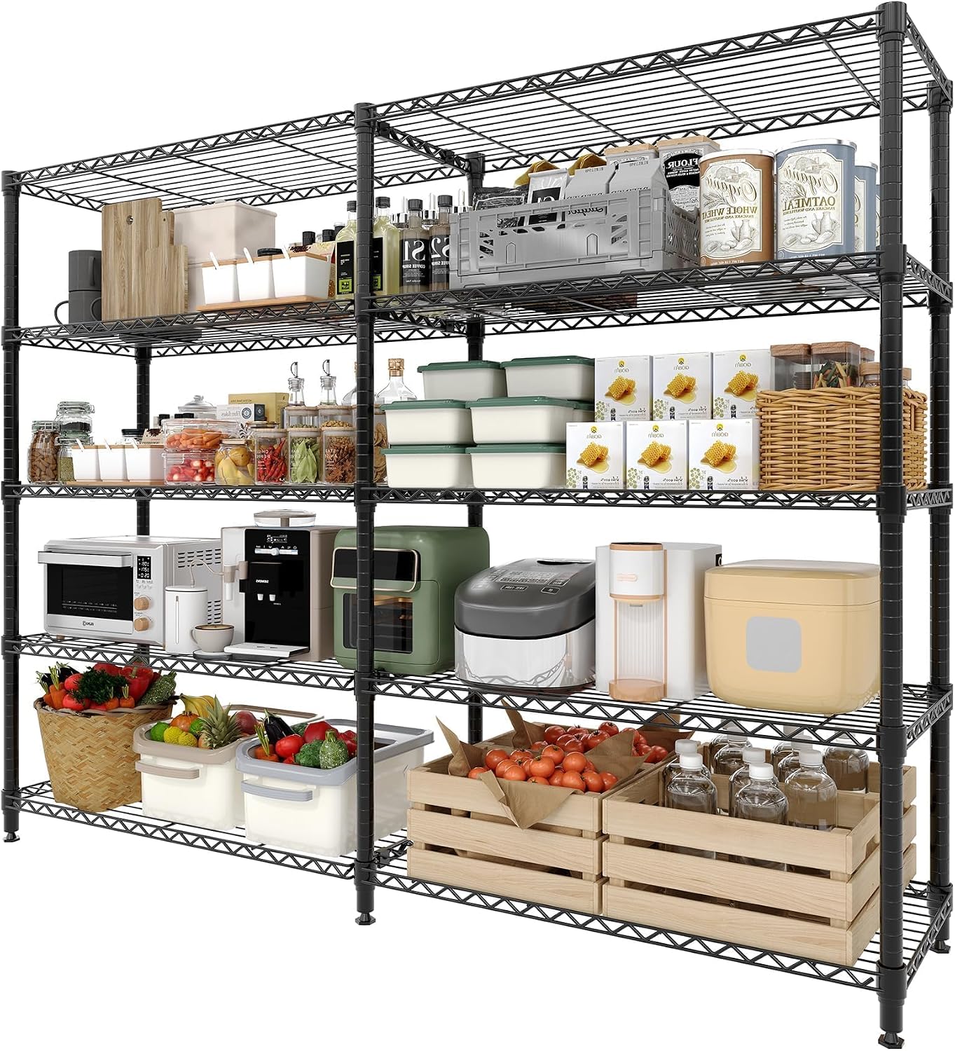 5-Tier Tall Metal Garage Storage Shelf