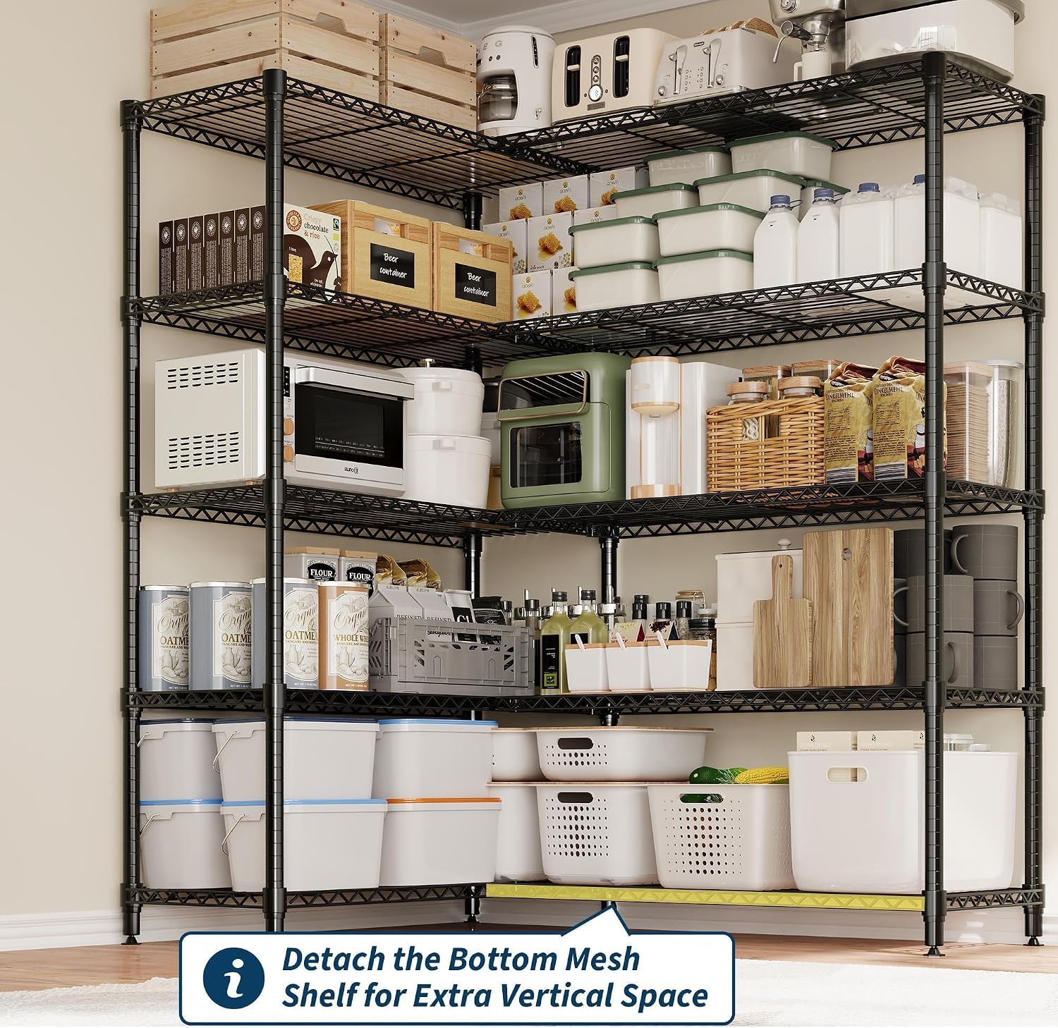 5-Tier Tall Metal Garage Storage Shelf
