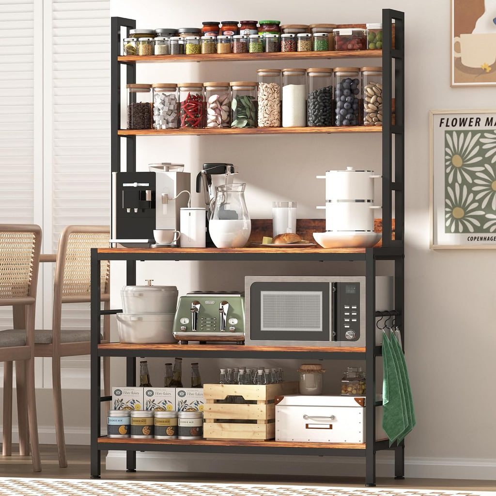 5-Tier Hooked Kitchen Storage Stand