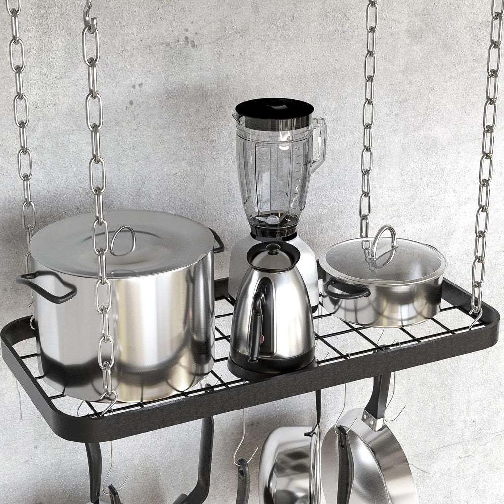 Wall Mount Kitchen Pot Storage Rack