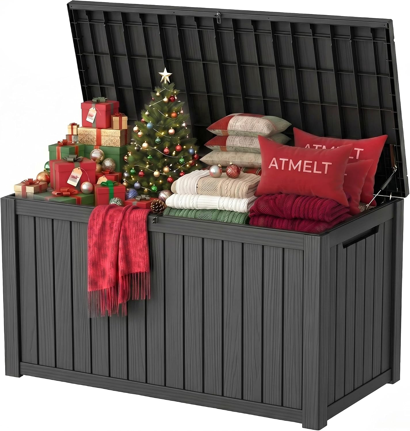 Black Wheeled 100 Gallon Outdoor Storage Box