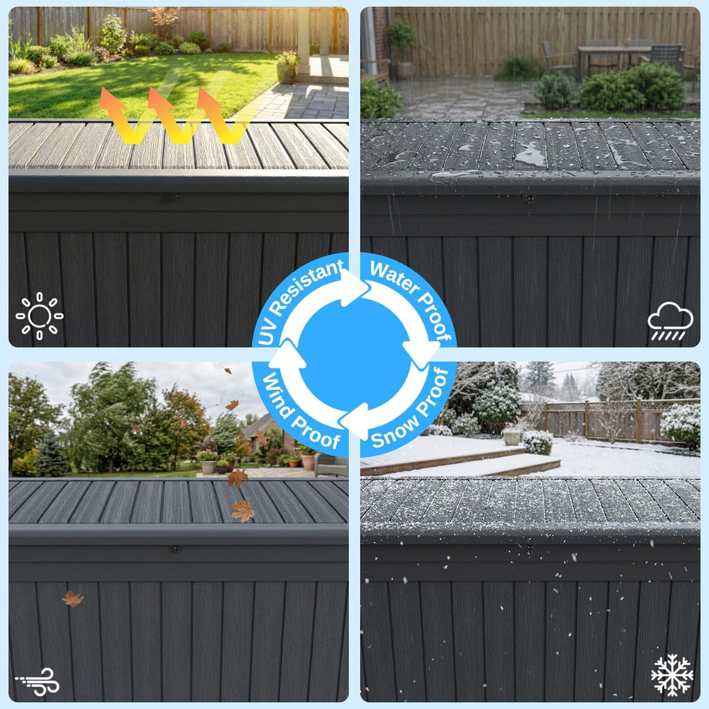 Black Large Waterproof Outdoor Storage Box