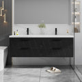 Black Decor Line Floating Double Sink Vanity