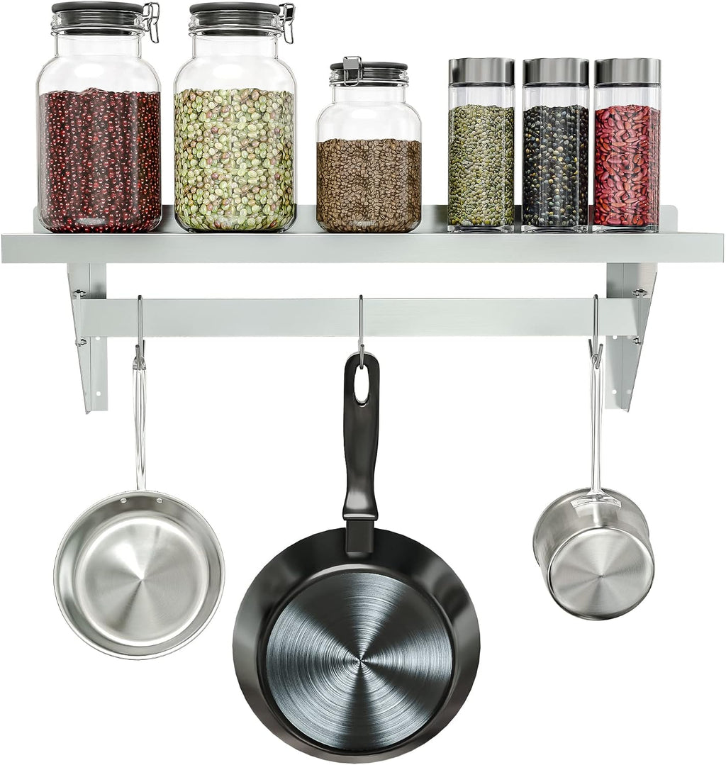 Stainless Steel Wall Mount Pot Rack