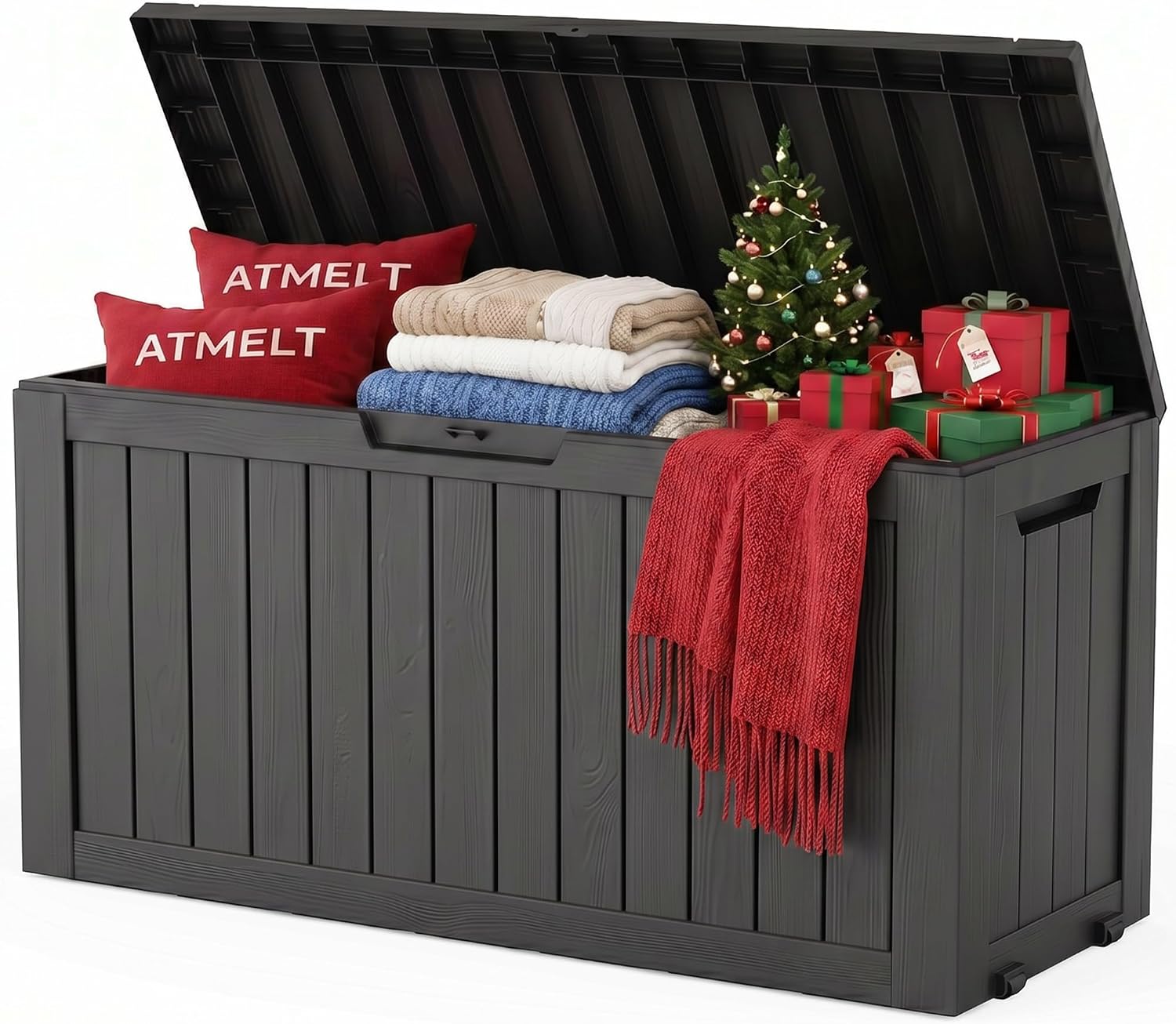 Black Wheeled 100 Gallon Outdoor Storage Box