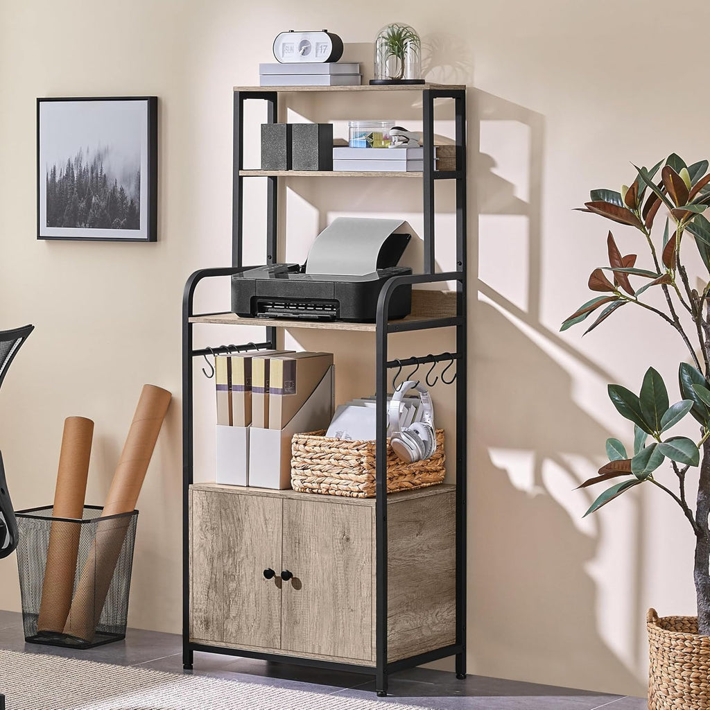 4-Tier Kitchen Rack With Cabinet Hooks