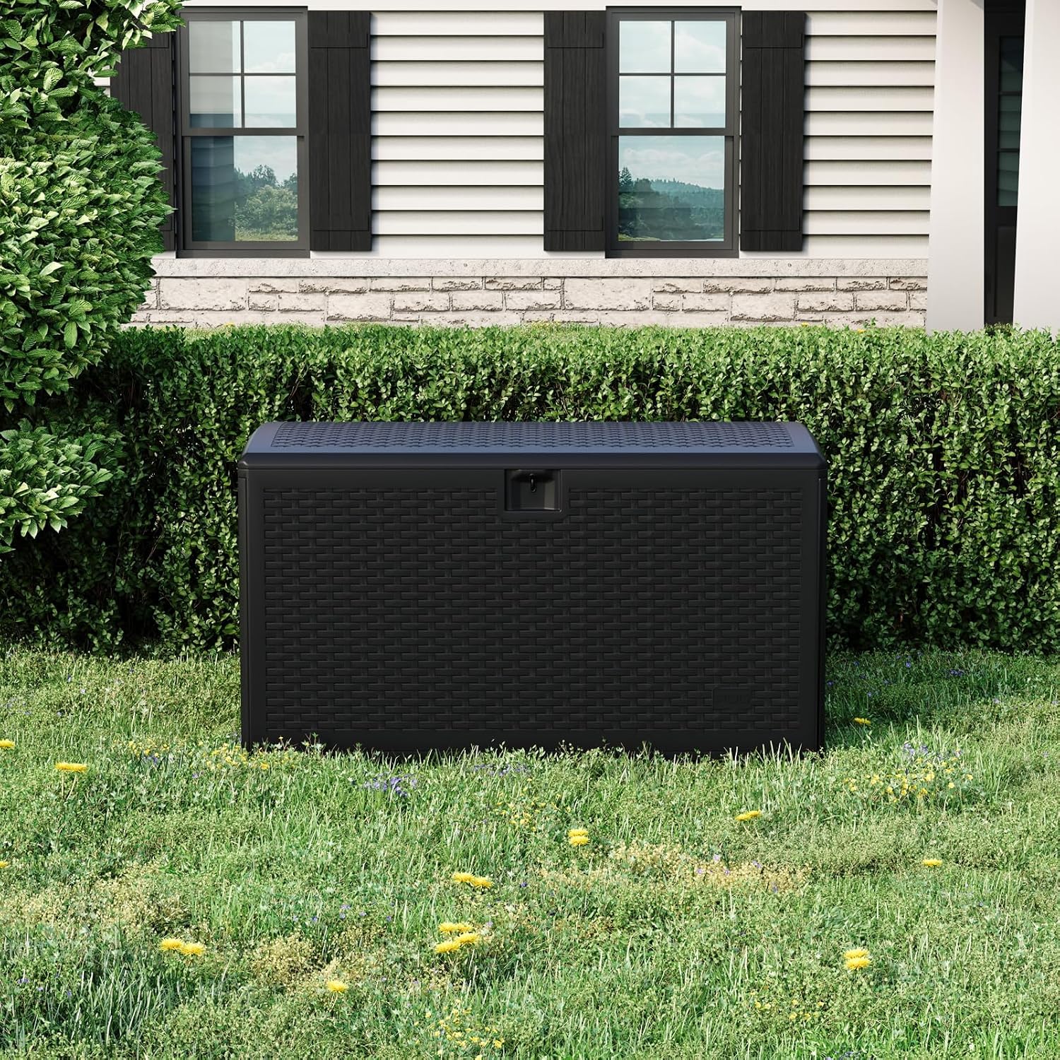 Black 120 Gallon Hydraulic Rod Storage Box