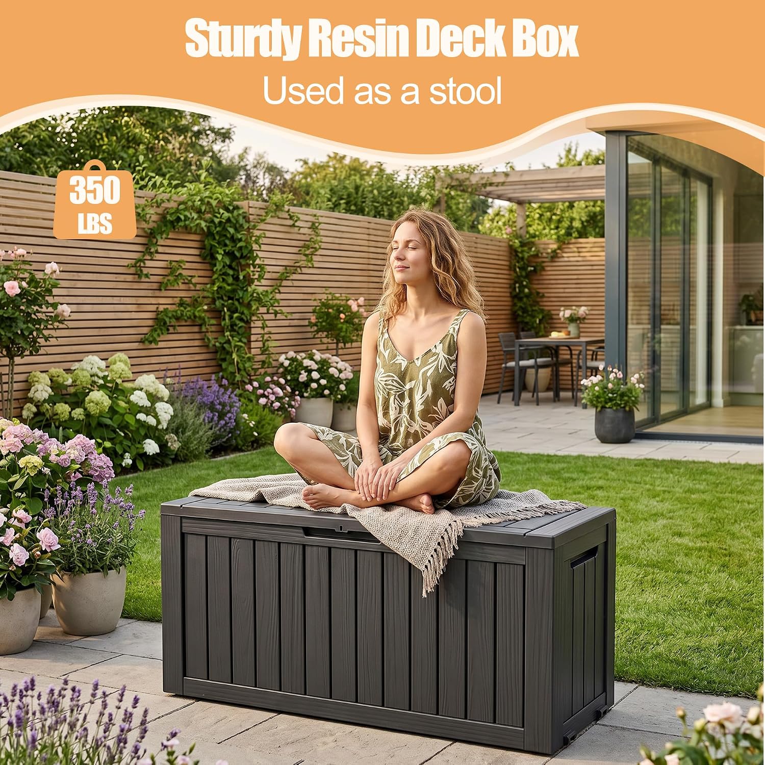 Black Wheeled 100 Gallon Outdoor Storage Box