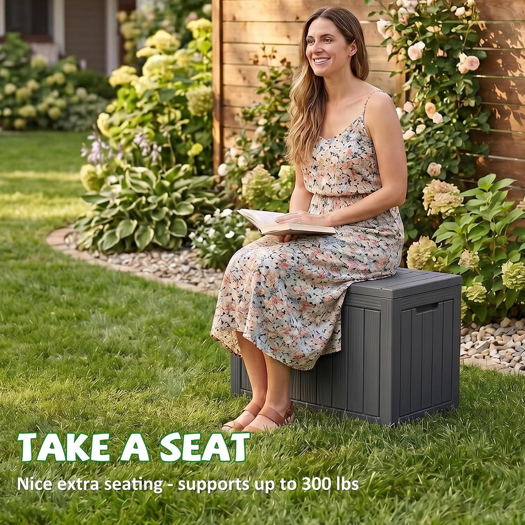55 Gallon Weatherproof Lockable Outdoor Storage Box
