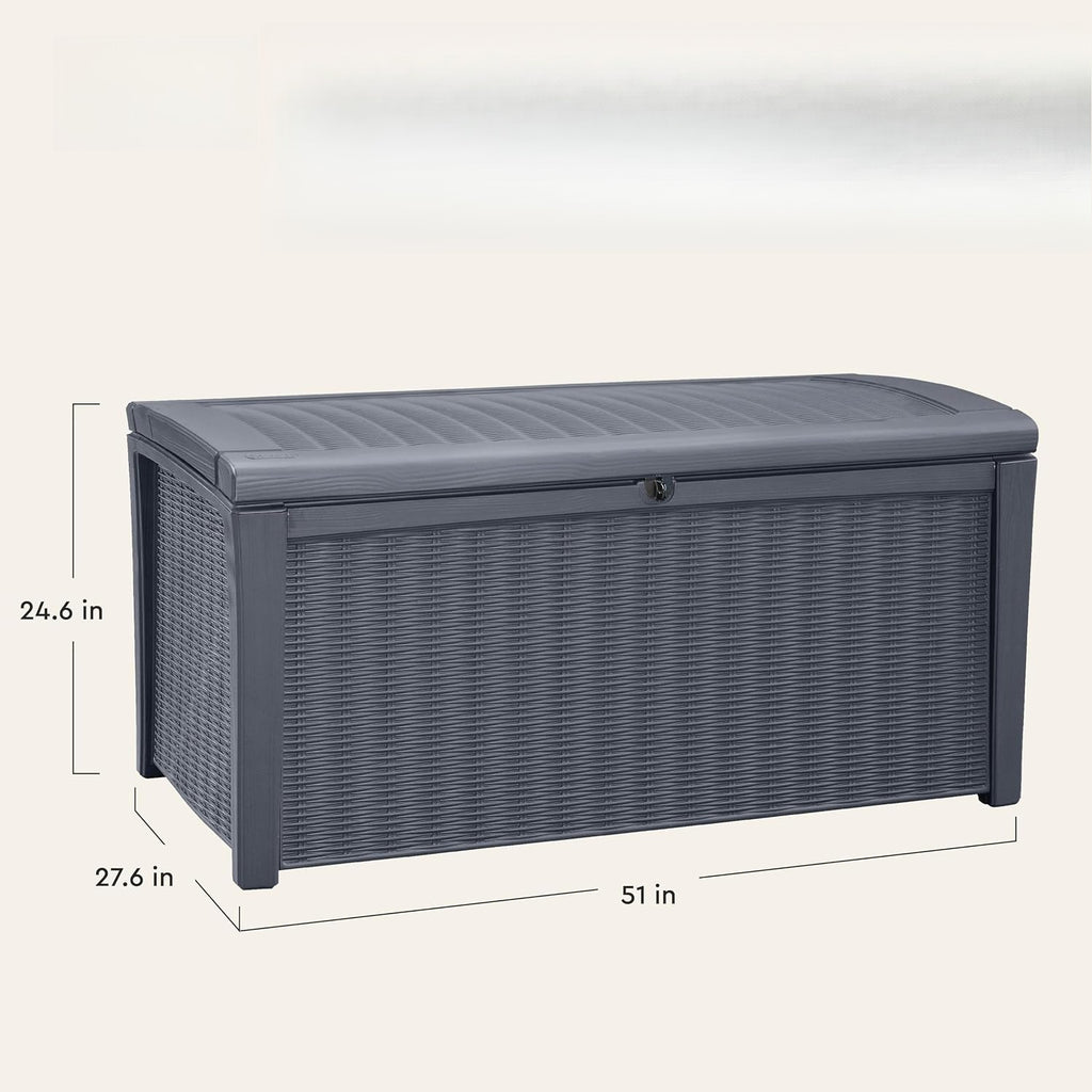 Grey 110 Gallon Waterproof Patio Storage Box